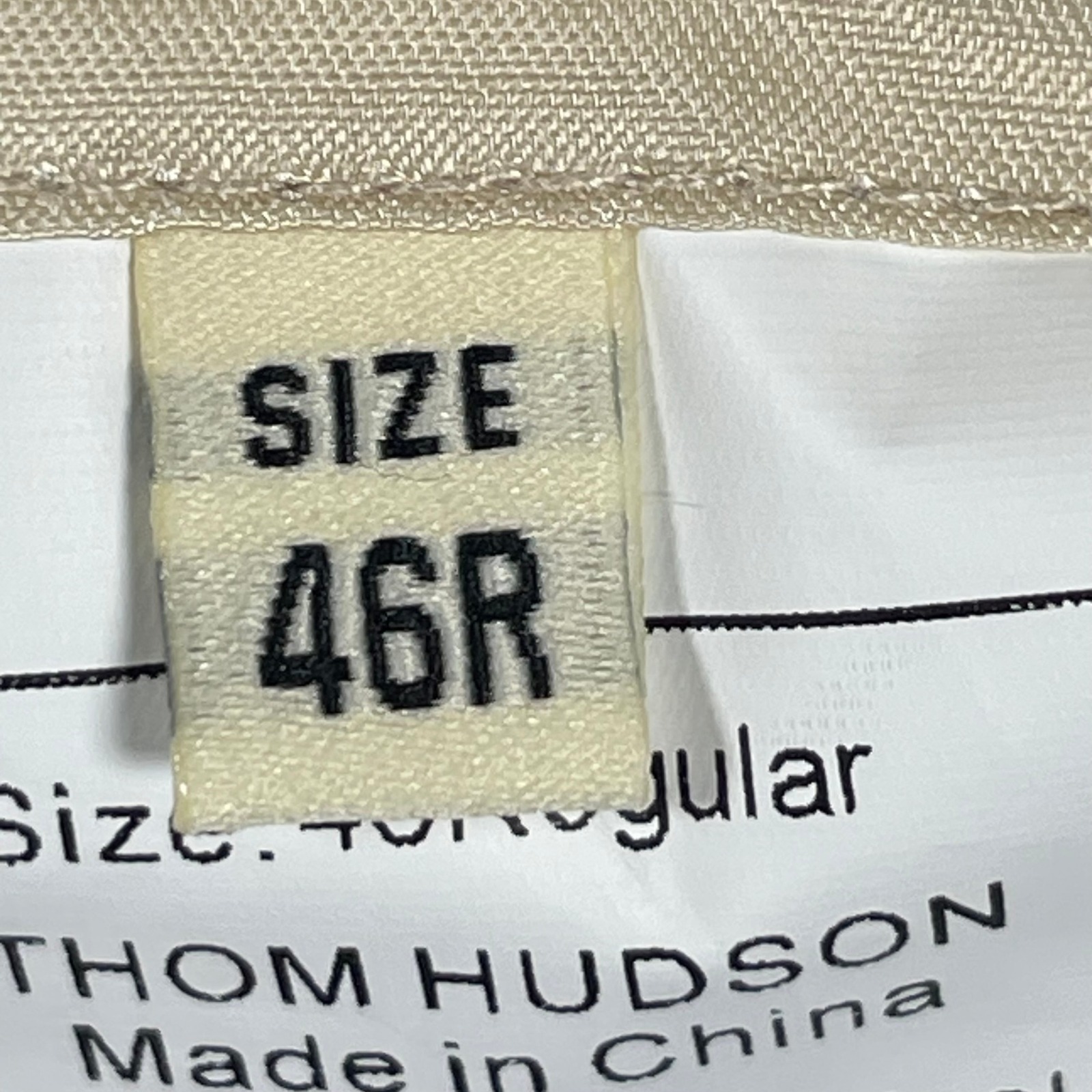 Nwt Thom Hudson Silk Wool Blend Sport Coat Mens 46r Blue Tan Plaid Blazer Preppy — image 7 of 8